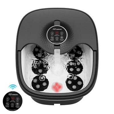 Snailax Shiatsu Foot Spa Bath Massager with Heat Foot Soake Tub Remote Control