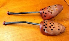 1960s Vintage Plastic Spring Coiled Men's Shoe Trees Stretchers