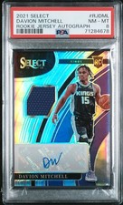 2021 PANINI SELECT RC JSY AUTOS #RJDML DAVION MITCHELL 195/199 PSA 8 AUTO