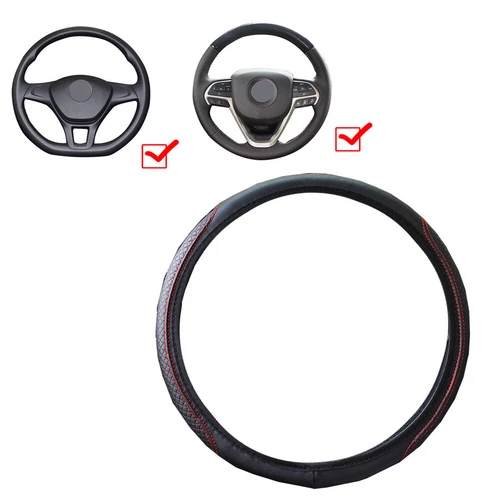 PU Leather Car Steering Wheel Cover Good Grip Auto Car Accessories 15"/37-38CM - Bild 16 von 22