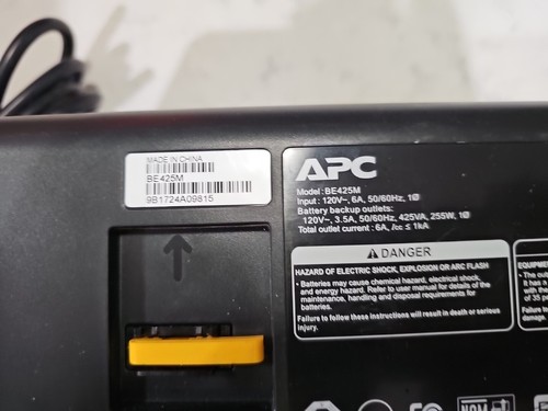 APC BE425M 6 Outlet 425VA 120V 180J Battery Back-UPS and Surge Protector - 第 6/6 張圖片