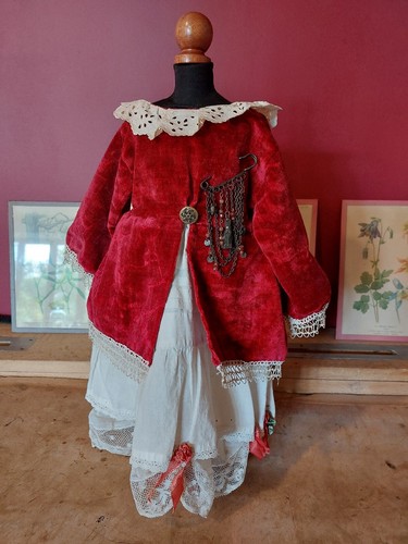 BELLE ROBE ANCIENNE pour poupée type Jumeau Bru Gautier, Hauteur 44 cm EUR 35,00 - FR