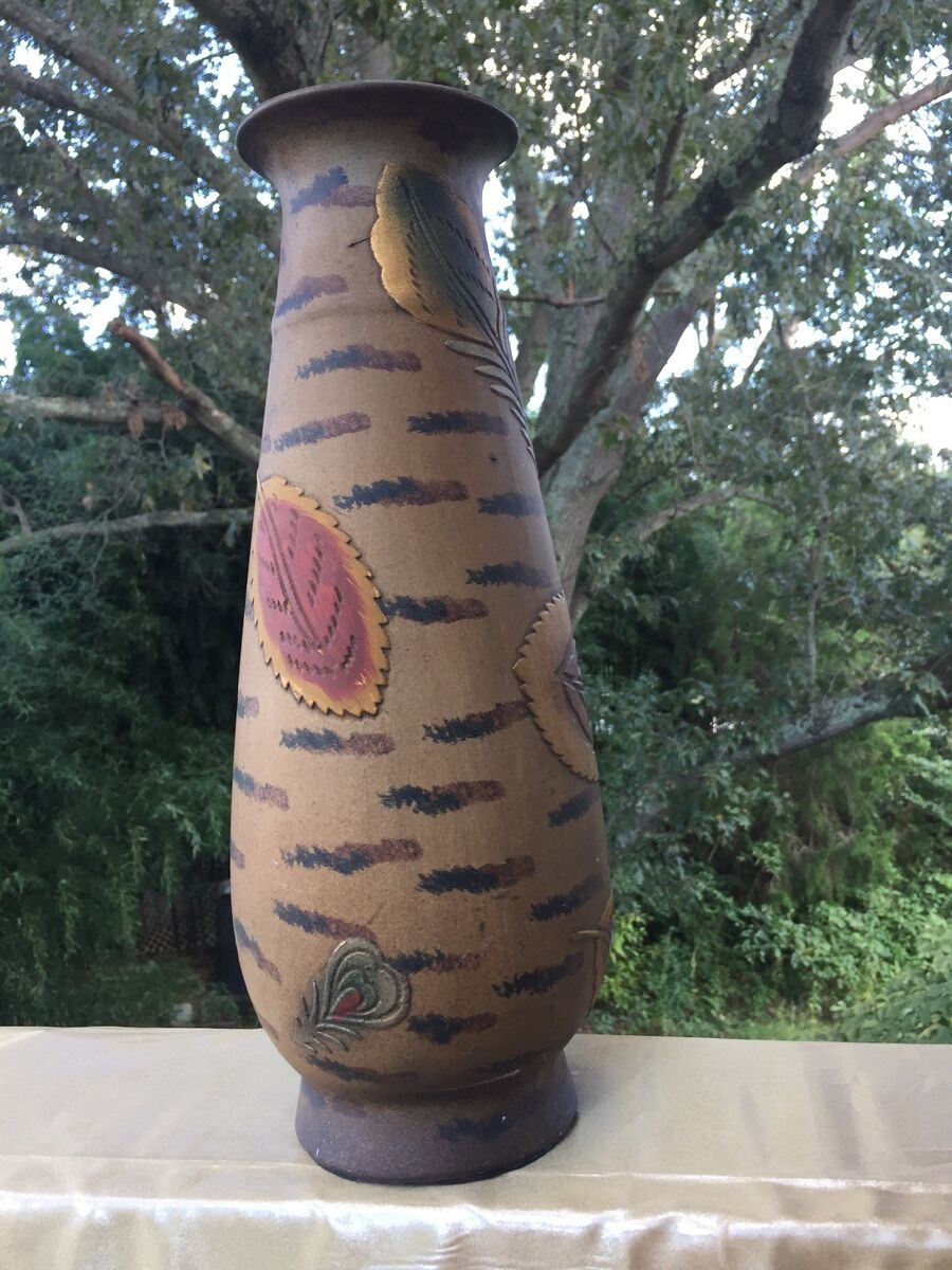Vintage RAKU POTTERY Leaves Fossil UNIQUE ONE OF A KIND Vintage RAKU POTTERY Leaves Fossil UNIQUE ONE OF A KIND