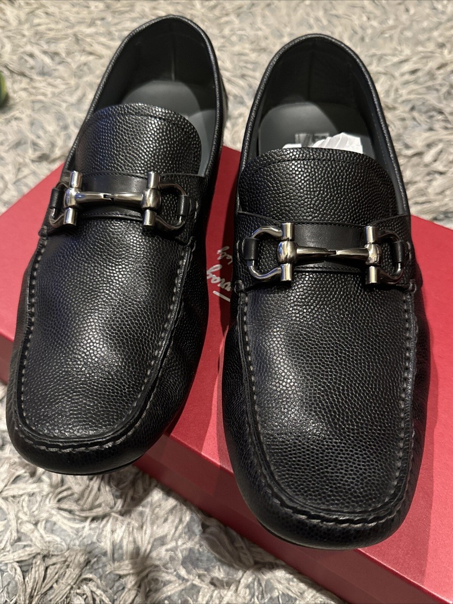 Salvatore Ferragamo PARIGI 27.0cm相当 319 SALVATORE FERRAGAMO 'Parigi Black Leather Drivers Size 9