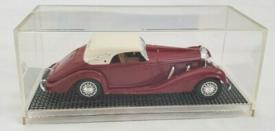 Solido 1939 Mercedes 540K Burgundy White Top 1/43 Scale Diecast Car Plastic Case