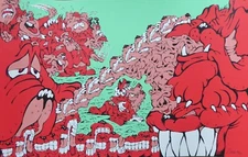 PABLO DALASDELIRIUM DOG Hand signed Limited Edition Cartoon Screenprint French