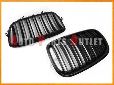 Matte Black Kidney Grilles For BMW X5 E70 & X6 E71 (2007-2013) – Front Bumper Grille Pair (Left+Right)