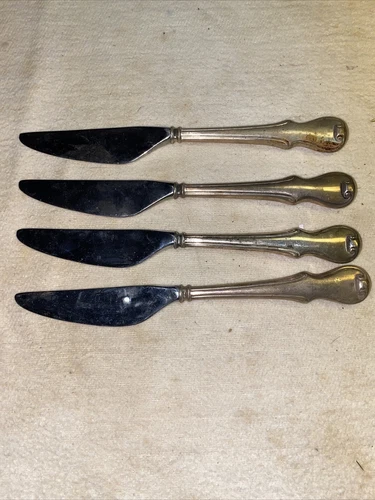4 Wallace Sterling Silver Handle 6 Inch Knives Estate Flatware No Monogram