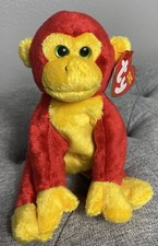 NEW TY Beanie Baby - CHOPSTIX the Monkey (6 inch) - MWMTs Stuffed Animal Toy