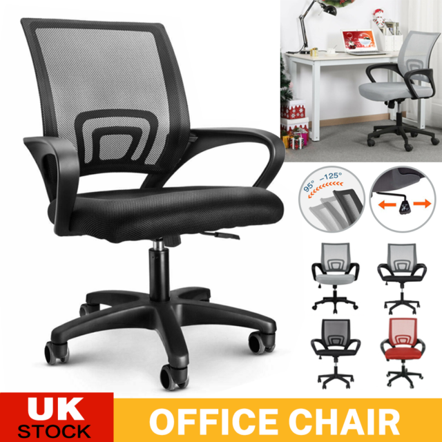 Adjustable Home Office Chair Computer Desk Chair with Arms for Work Study 360°