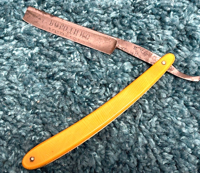  Antique straight razor with engraving ''Borodino extra quality Germany, 473''