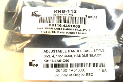 KIPP  KHB-112- Adjustable Handle - Size  4 - 1/2-13 x 60 Factory Sealed