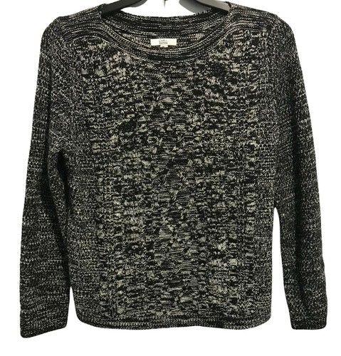 Barrow Black White Marled Sweater Size 