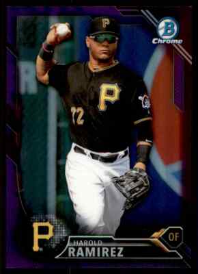 2016 Bowman Chrome Purple Refractor Harold Ramirez 068/250 Pittsburgh Pirates