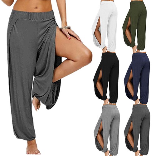 Women Split Pants Harem Palazzo Yoga 