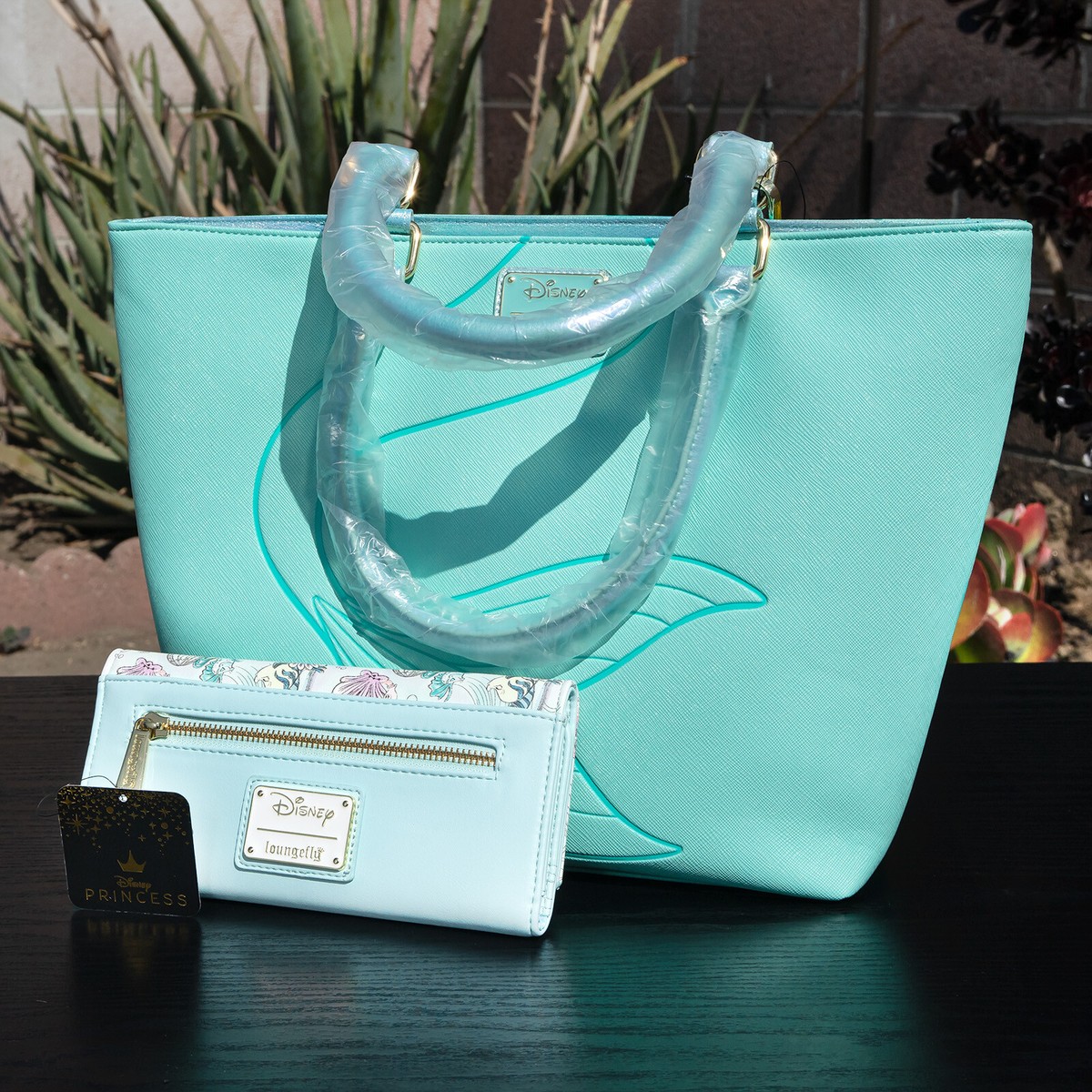 Loungefly Disney Ariel The Little Mermaid Aqua Tote & Under the