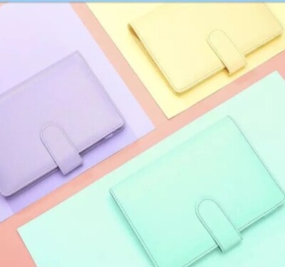 3 Pc, A6 PU Leather Notebook Binder Refillable 6 Rings Binder Cover Loose NEW