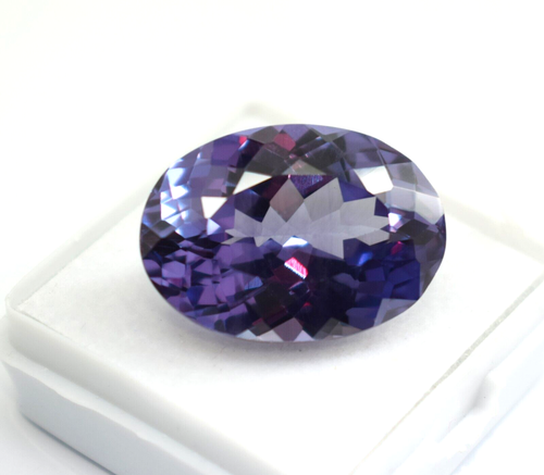 Best Color Changing Oval Cut 24Ct Brazilian Alexandrite Exquisite Loose Gemstone - Picture 4 of 7