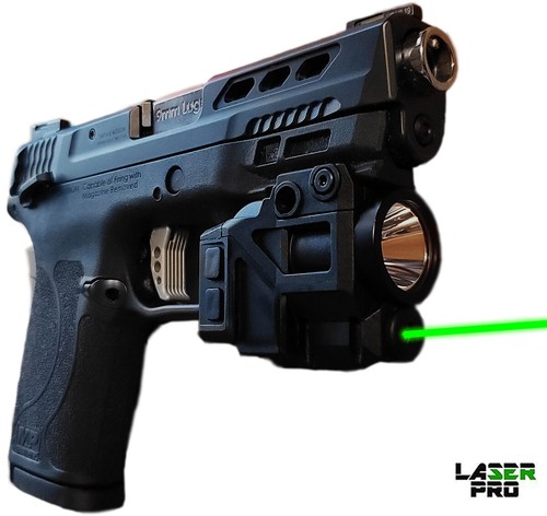 Green Laser Sight + LED Light: S&W SD9VE M&P 9mm M2.0 MP 22 5.7 MP9 2.0 40 10mm - Picture 4 of 11