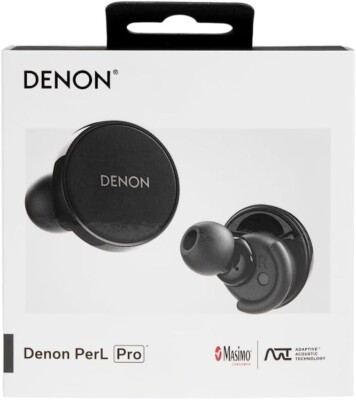 Denon PerL Pro AHC15PLBKEM Fully Wireless Earphones IPX4 Black New