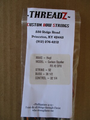 Threadz Custom Bow Strings for Hoyt Carbon Spyder FX #2 DFX