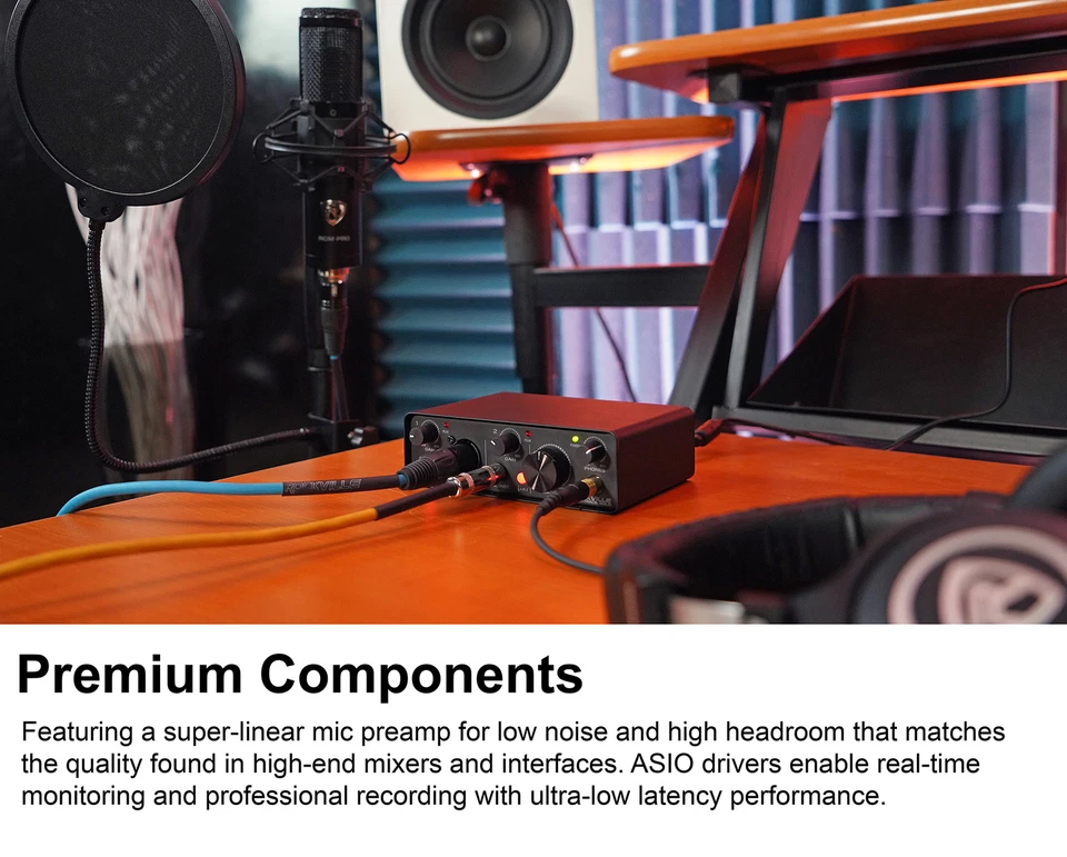 Rockville R-TRACK SOLO Recording USB C Audio Interface 24Bit 192Khz+ASIO Drivers - Image 2 of 4