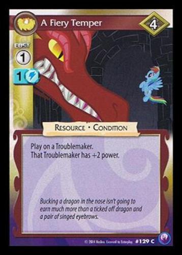 My Little Pony Canterlot Nights A Fiery Temper x3 - C - 129 - MLP CCG - Picture 1 of 1