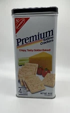 Nabisco Inc Premium Saltines Canister Circa 1985 Approximately 10x5 Inches