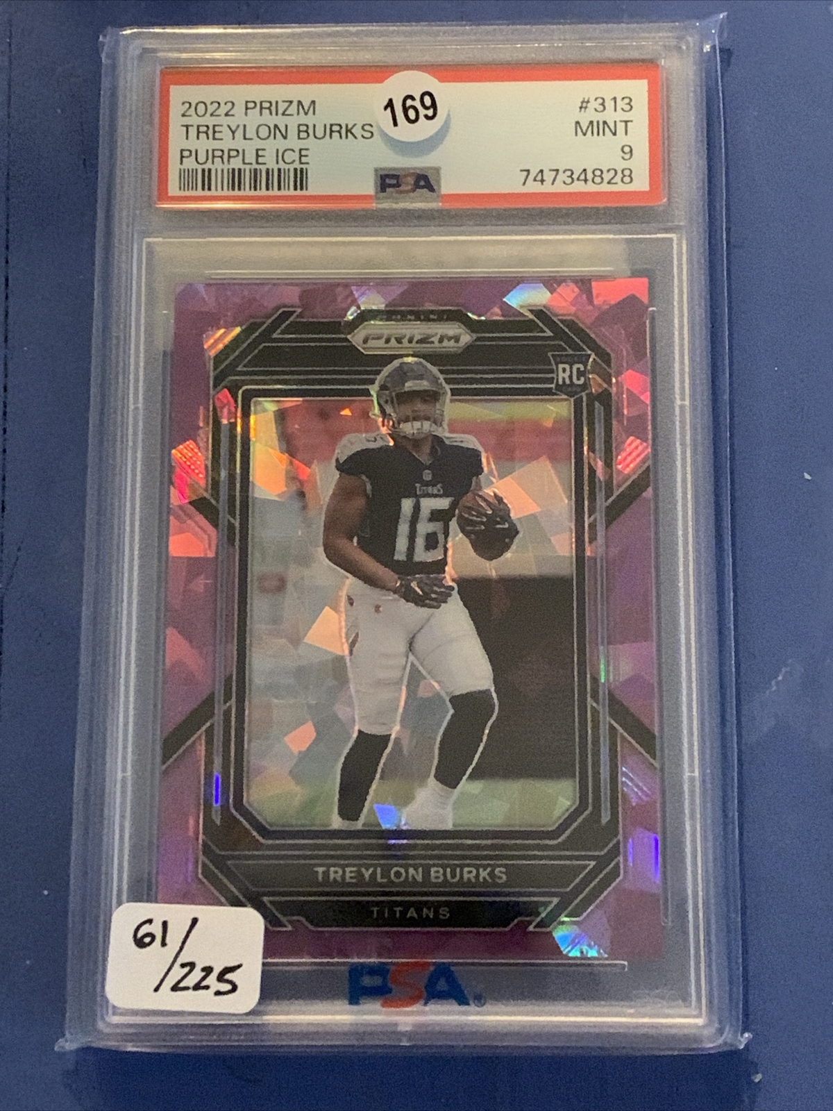 2022 Prizm #313 TREYLON BURKS Rookie (RC) Purple Ice Prizm /225 🔥 PSA 9 / Mint