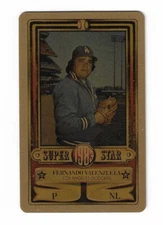 1983 Perma Graphics Gold Fernando Valenzuela Credit Card Plastic Baseball Card