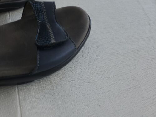 SAS Nudu Dusk Dark Blue Strappy Leather Slingback Comfort Sandal Womens Shoes 8 - Picture 4 of 7