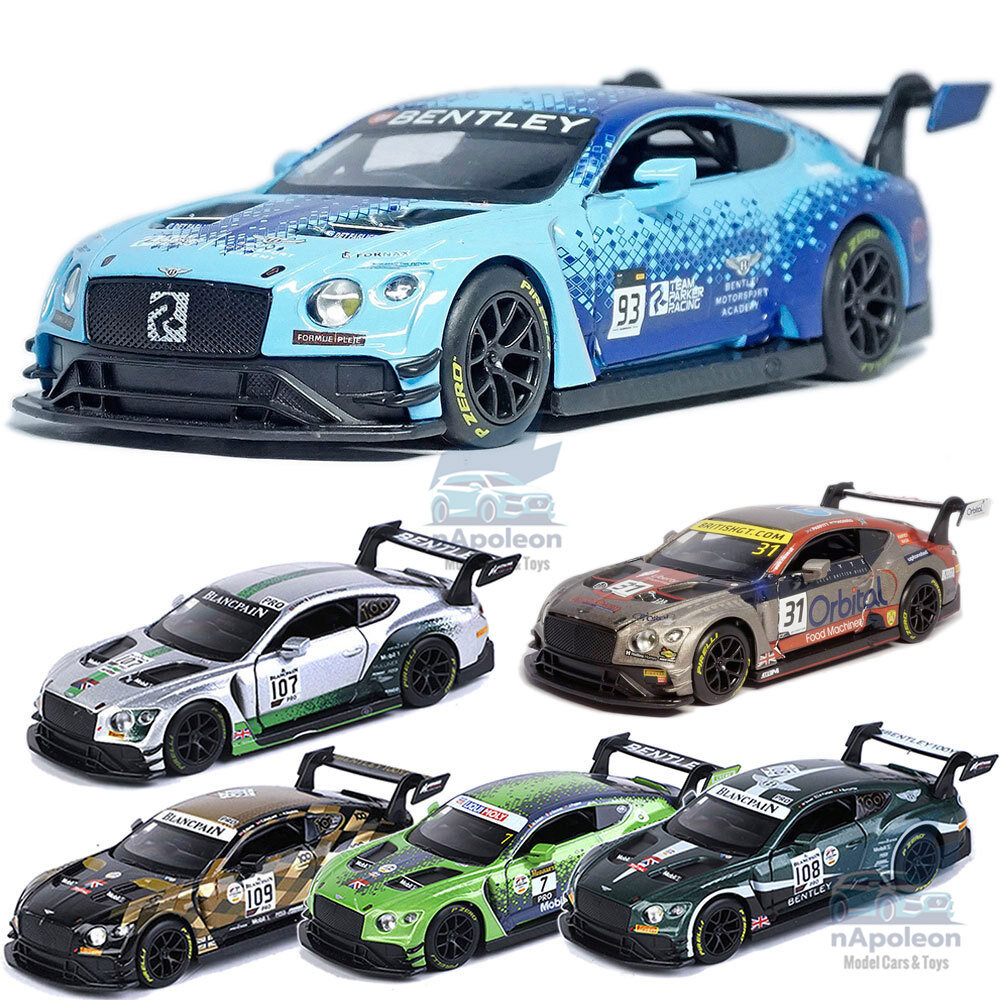1:32 Bentley Continental GT3 Race Car Model Diecast Vehicle Collection Kids Gift