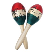 Amavoler MARACAS,Wood Rumba Shakers Rattle Hand Percussion of Sand colorful