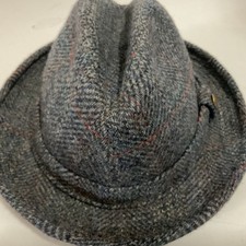 Vintage 100 Wool Pendleton Tweed Fedora Hat, Size 7 1/8,Grandpacore,Classic