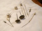 Lot of 9 Different Antique Pins