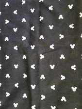 Mickey mouse Mickey head dot small print Disney black white fabric material 1 yd