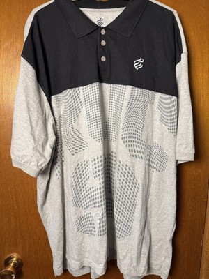 Rocawear Classic Polo Shirt Men's 4XB ROCA Logo Y2K Skate Hip Hop Rap Streetwear