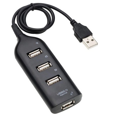 High-Speed 4-Port USB 2.0 Hub mit Kabel Mini Splitter für PC Laptop Notebook