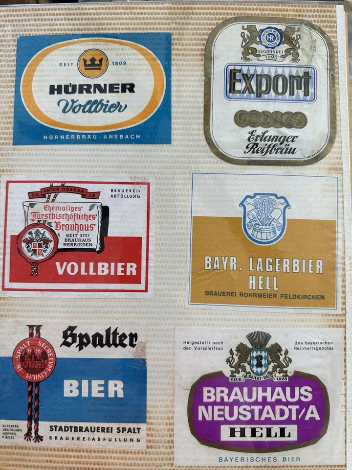 Álbum de recortes de 50+ etiquetas vintage de vino licor cerveza colección internacional RARA Foto 3 de 4