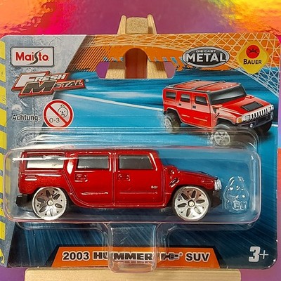 MAISTO 2003 HUMMER H2 SUV Rot - NEU OVP - DieCast Metal 1:64 Sammlung Modell