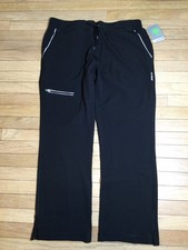 New Healing Hands Women's HH360 Nisha Drawstring Scrub Pants Black Size XL NWTs