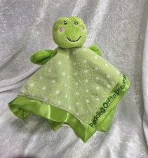 Russ DIBBLES Green Frog Baby Blanket Lovie Widddle Ones 12" Silky Edge Vintage