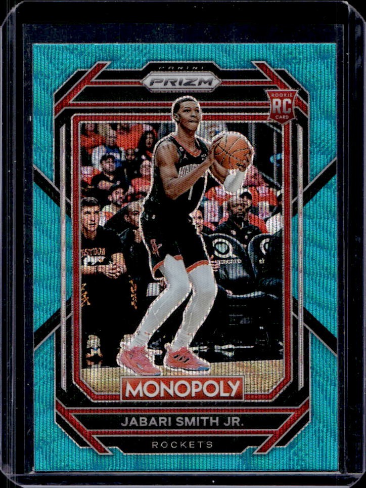2022-23 Prizm Monopoly Jabari Smith Jr. RC Teal Wave Rookie #32 Rockets