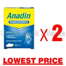Anadin Paracetamol (12 tablets x 2 boxes) exp 05/2027 - LOWEST PRICE