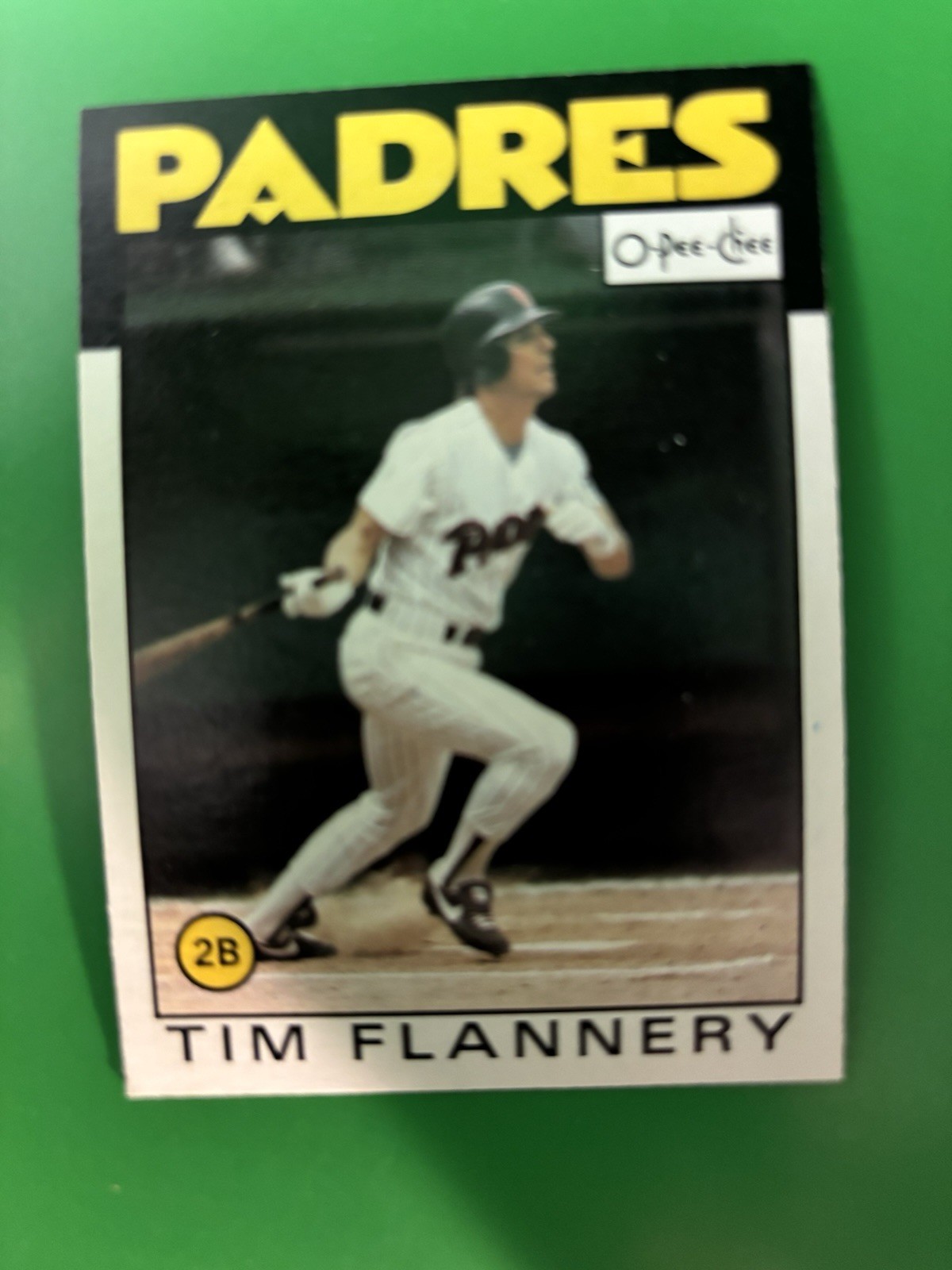 1986 O-Pee-Chee Tim Flannery San Diego Padres #387