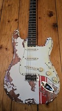 Custom Relic Stratocaster Electric Guitar Cool Olympic White Alinico 5 Pickups