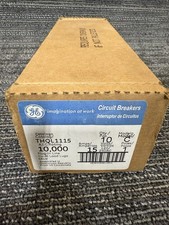 CASE OF GE THQL1115 15 Amp Circuit Breakers. 10 Per Case THQL