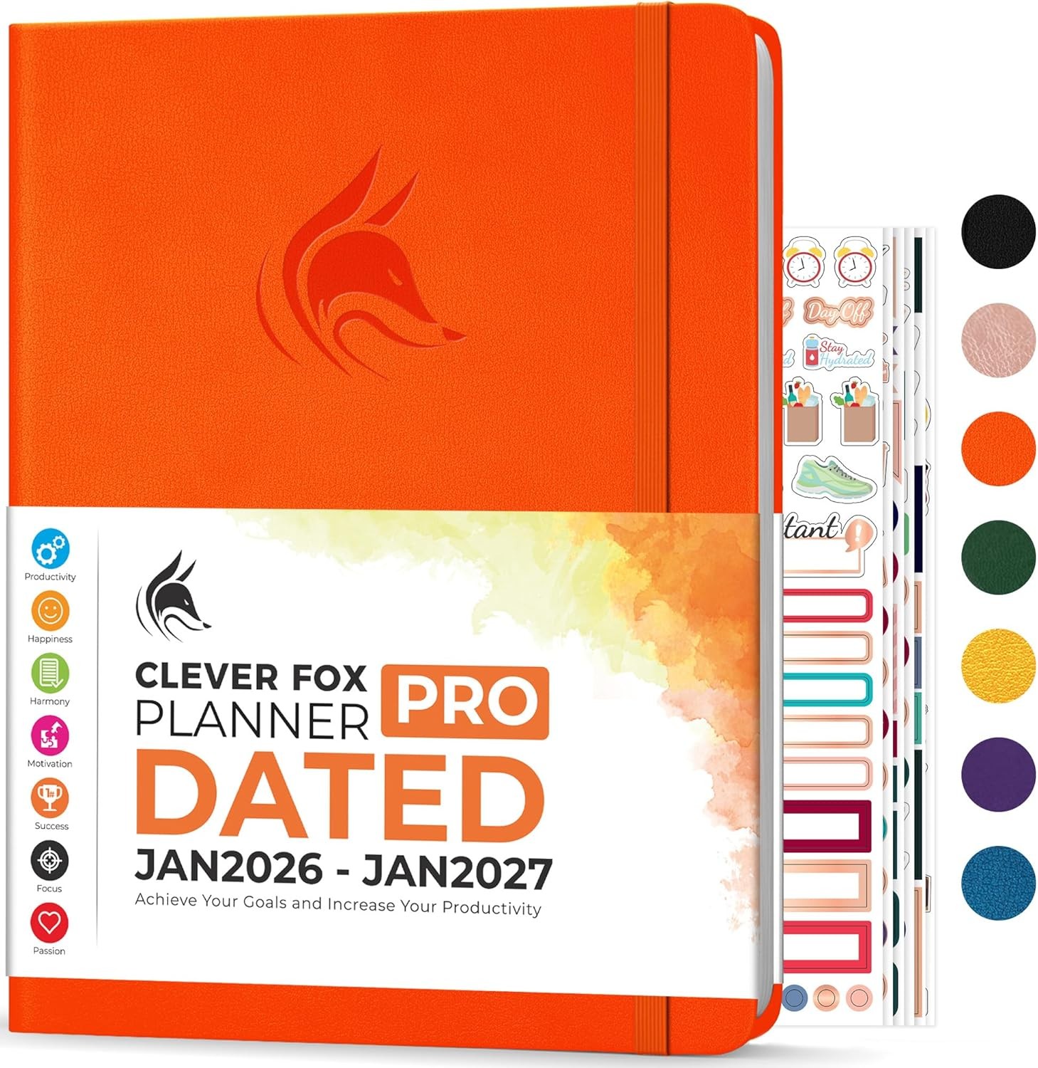 Clever Fox Planner PRO Dated (Jan 2026–Jan 2027) Weekly & Monthly Life Planner
