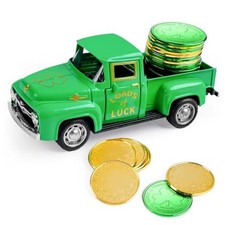 Mini Metal St. Patrick's Day Truck Decor - Rustic Farmhouse Shamrock Ornament