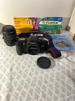 Canon EOS Rebel G SLR Film Camera w/ Cannon Zoom 80-200mm